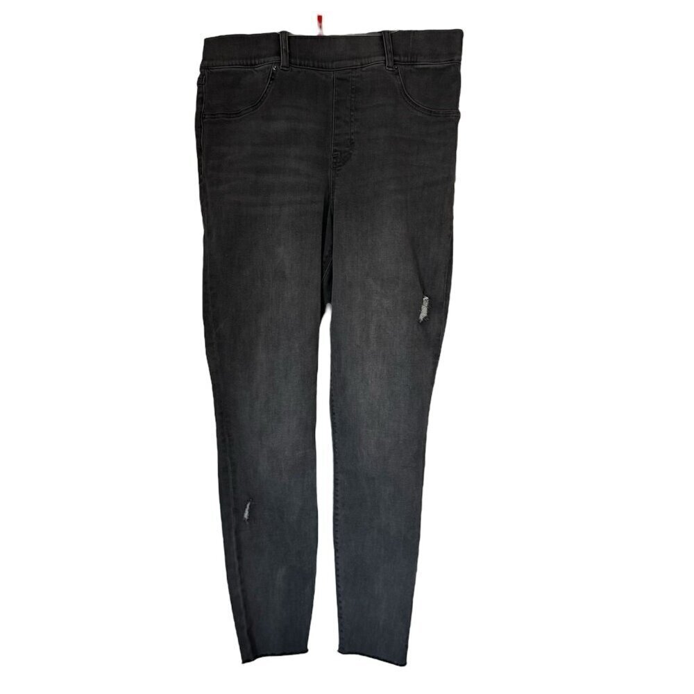 SPANX Women's Distressed Denim Skinny Pants (Grey, Large) - Picture 2 of 12
